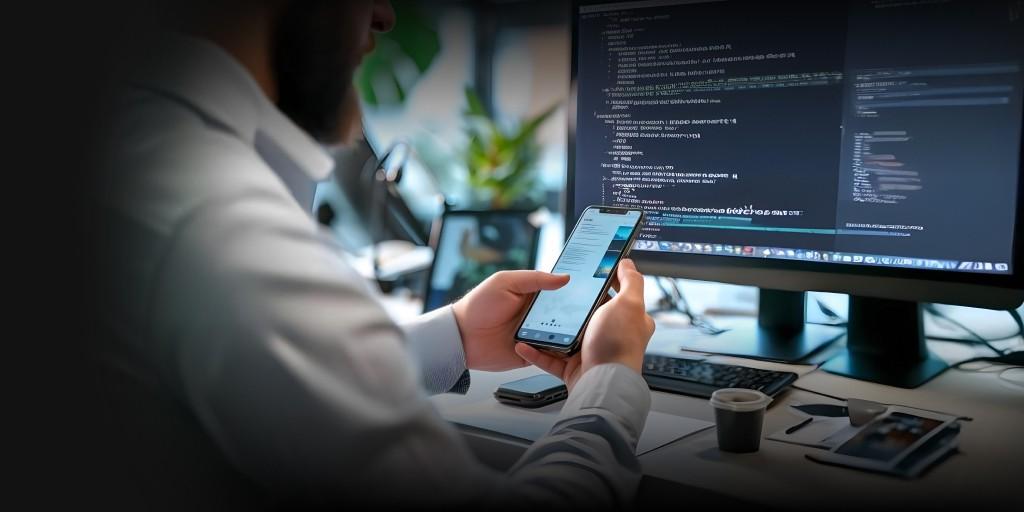 Mobile application connected with backend business data